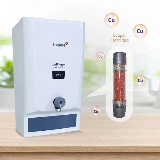 Livpure Pep Pro Grand Copper RO+UV+Mineralizer Water Purifier