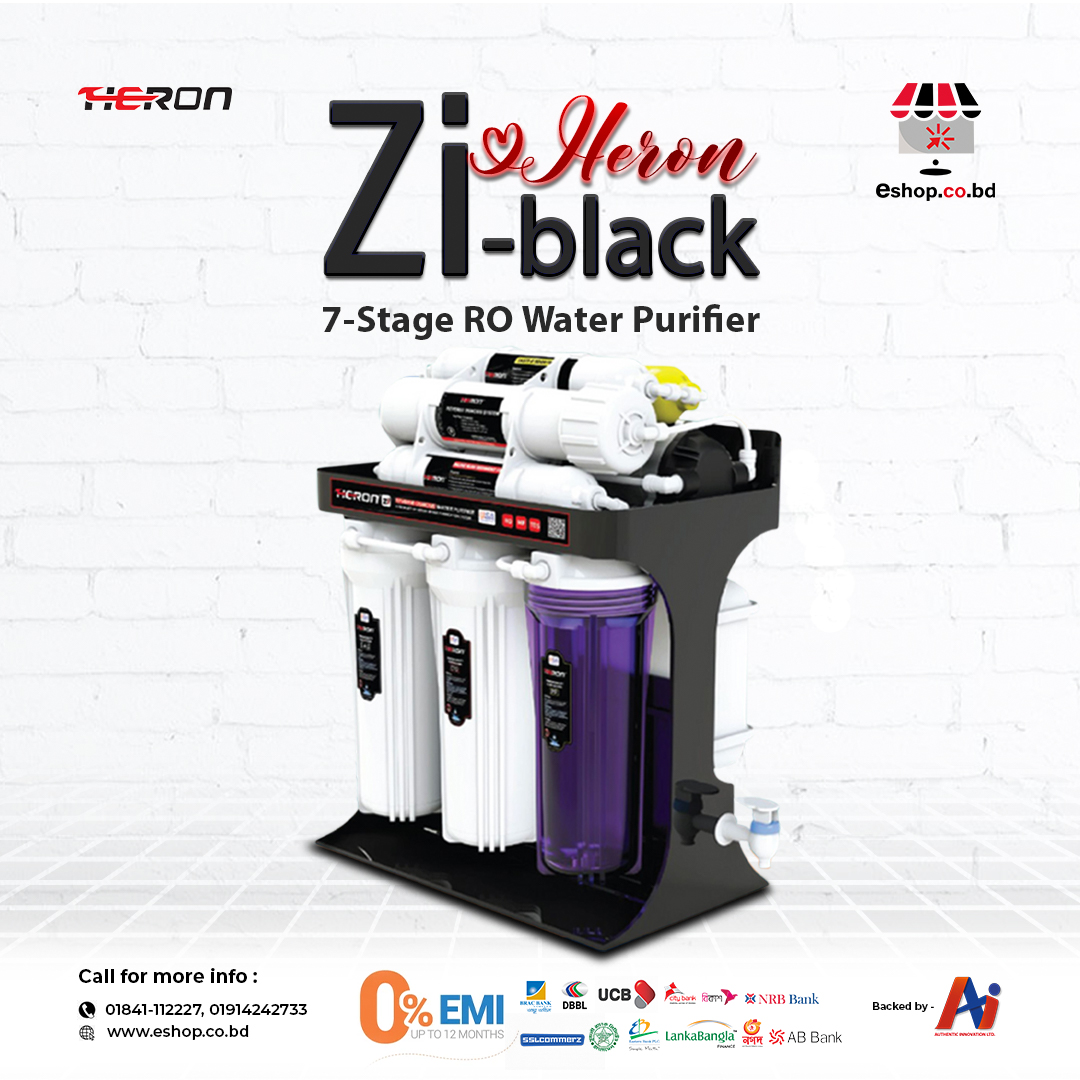 Heron ZI 7-Stage RO Water Purifier (BLACK)
