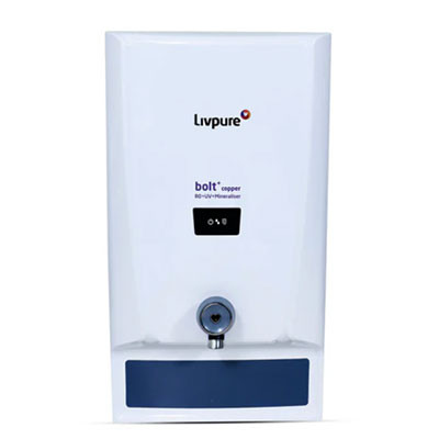 Livpure Bolt Copper RO+UF+Mineraliser Water Purifier | Pure & Mineral-Rich Water